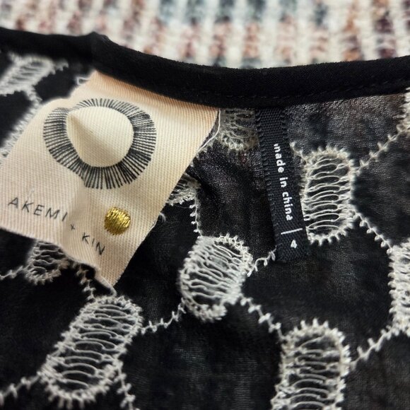 Anthropologie Akemi + Kin Brooke eyelet Swing Dress, size 4 - Picture 2 of 5